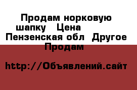  Продам норковую шапку › Цена ­ 4 500 - Пензенская обл. Другое » Продам   